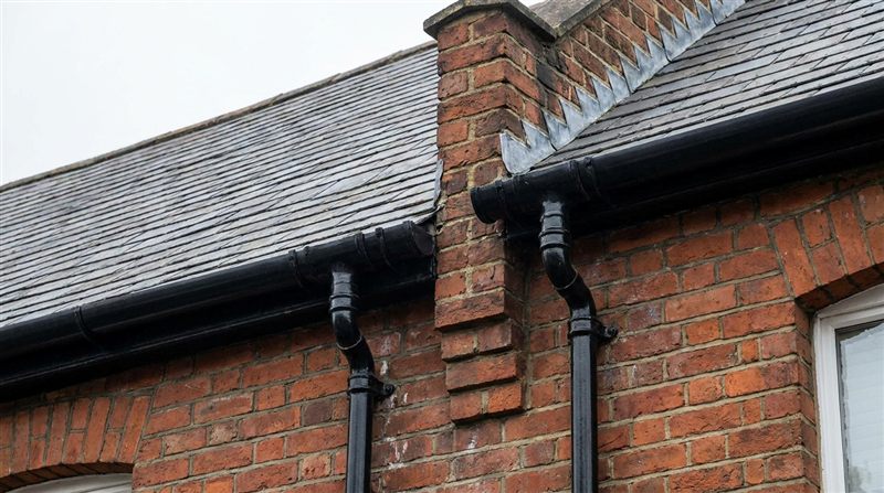 Guttering and roofline work on a London terrace